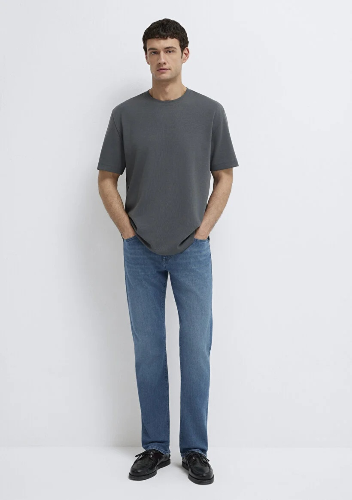 Resim Mavi Erkek T-shirt M0612731-70088