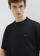 Resim Mavi Baskılı Erkek T-Shirt M0612216-900