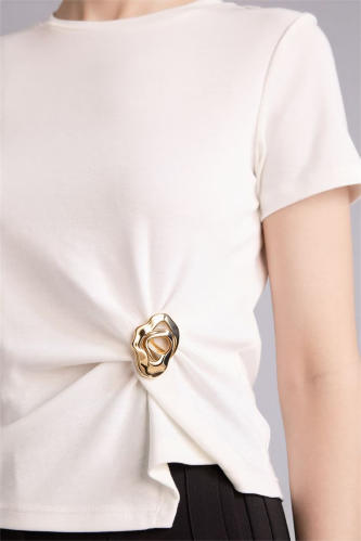 Resim Defacto Kadın T-shirt G9551AX/ER105