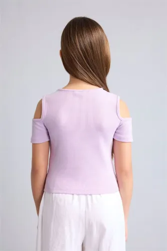 Resim Defacto Kız Çocuk T-shirt H7241A8/PR143