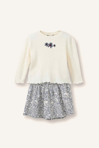 Resim Defacto Kız Bebek Etek Takım G8183A5/ER105