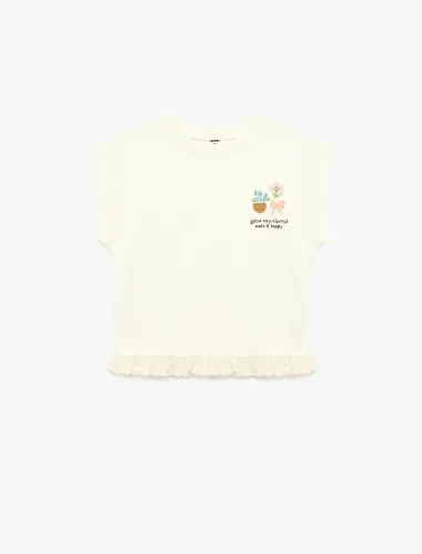 Resim Koton Kız Bebek T-shirt 6SMG10068AK
