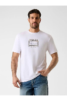 Resim Guess  Erkek  T-shirt M6GI14K2996-G011 Cn Ss Japan Small Landscape Em