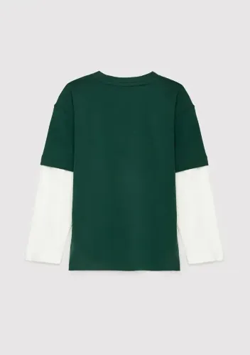 Resim Mavi Erkek Çocuk T-shirt M6610488-71932