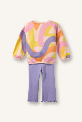 Resim Defacto Kız Bebek Sweat Takım H2024A5/PN232