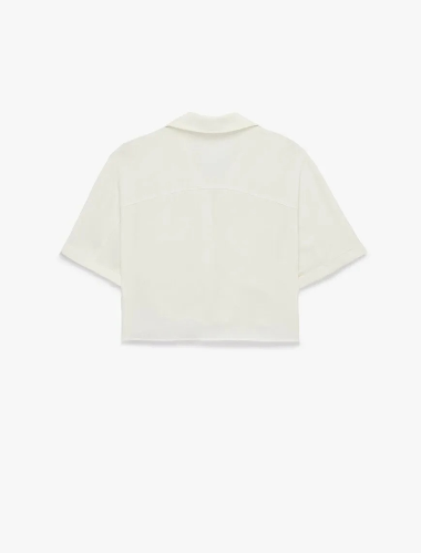 Resim Koton Kadın Kısa Kol Gömlek 6SAL60005IW