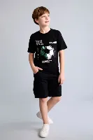 Resim Defacto Erkek Çocuk T-shirt H6386A8/BK81