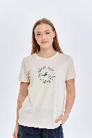 Resim Viole&More Kadın T-Shirt Yk23 Kuş Baskılı