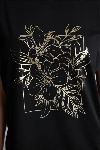Resim Defacto Kadın T-shirt H8362AX/BK81