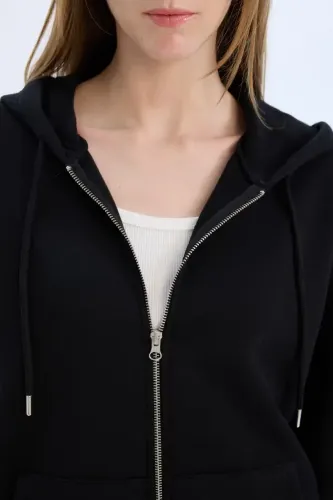 Resim Defacto Kadın Fermuarlı Sweat D8717AX/BK81