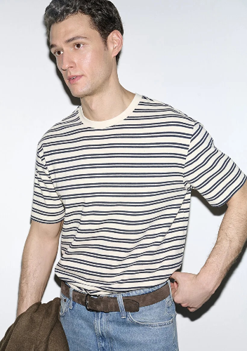 Resim Mavi Erkek T-shirt M0613166-83699