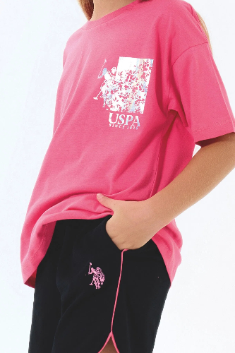Resim U.S. Polo Assn Kids Kız Çocuk Şort Takım US2522-G