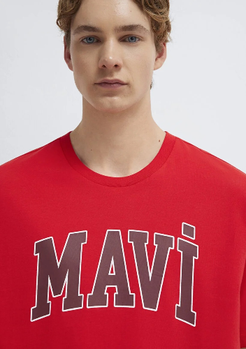 Resim Mavi Erkek T-shirt M0611711-70467