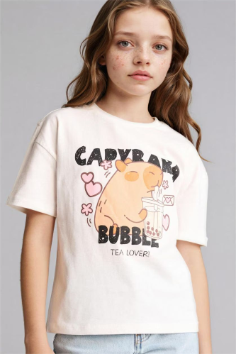 Resim Defacto Kız Çocuk T-shirt G8208A8/ER105