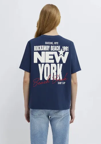 Resim Mavi Kadın T-shirt M1613893-70487