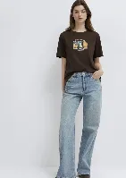 Resim Mavi Kadın T-shirt M1613907-90707