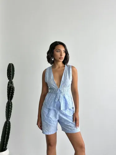 Resim Yenikoza Kadın Kot&Kanvas Şort