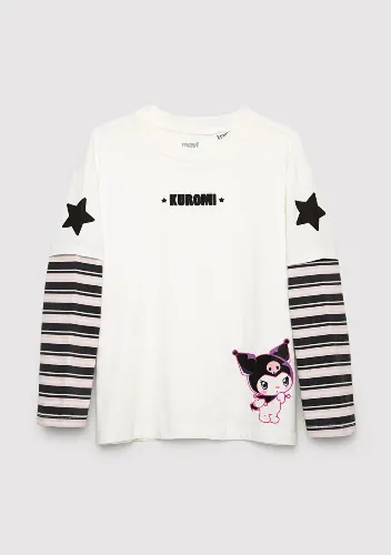 Resim Mavi Kız Çocuk T-shirt M7610480-70057