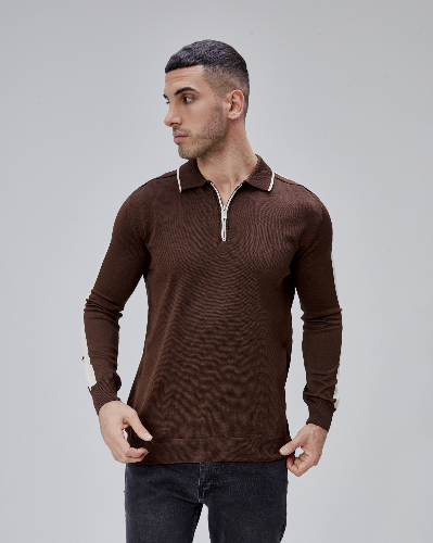 Resim Paul&More Erkek Triko Kazak 18042 Fermuarlı Polo Pl