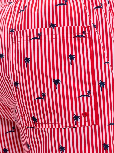Resim Jack & Jones Jpstmauı Breeze Mını Strıpe Swım Srt Sn Erkek Deniz Şortu 12291425