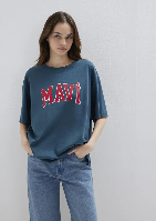 Resim Mavi Kadın T-shirt M1600843-70771