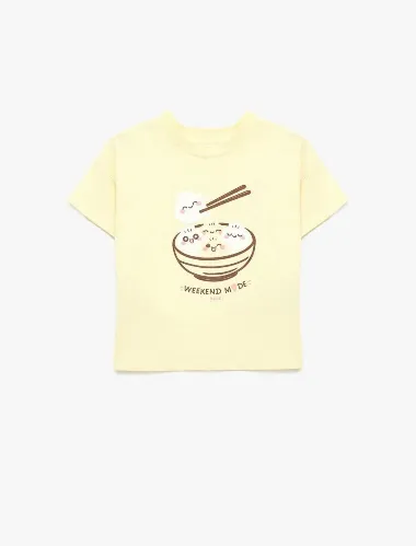 Resim Koton Kız Bebek T-shirt 6SMG10157AK