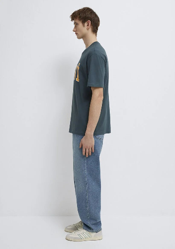 Resim Mavi Logo Tişört Yosun Yeşili Erkek T-Shirt M0611711-71598