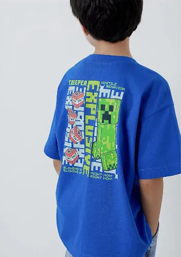 Resim Mavi Erkek Çocuk T-shirt M6610495-70896
