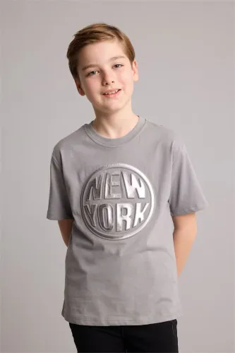 Resim Defacto Erkek Çocuk T-shirt H6366A8/GR67