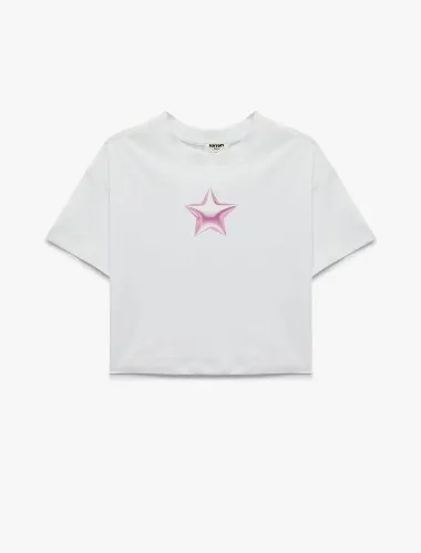 Resim Koton Kız Çocuk T-shirt 6SKG10511AK
