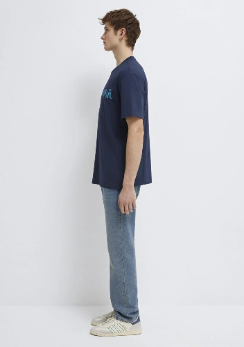 Resim Mavi Tişört Gece Lacivert Erkek T-Shirt M0612468-70490