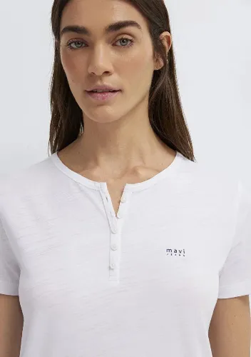 Resim Mavi Kadın T-shirt M1613981-620