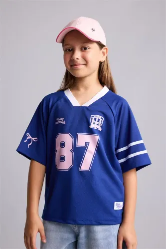 Resim Defacto Kız Çocuk T-shirt H4842A8/BE114