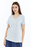 Resim Viole&More 1002 Flamlı  V Yaka Kadın T-shirt