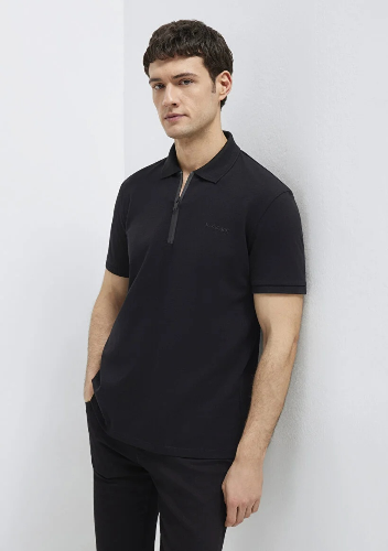 Resim Mavi Polo Yaka Erkek T-shirt M0613137-900