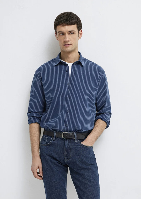 Resim Mavi Erkek Uzun Kol Gömlek M0211851-91406