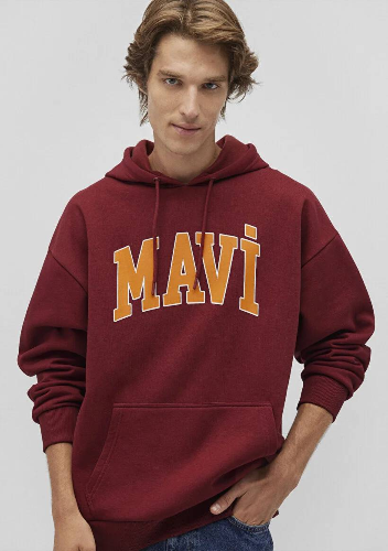 Resim Mavi Baskılı Erkek Sweat M067149-85493