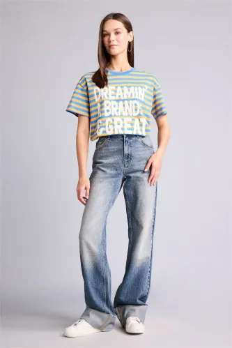 Resim Defacto Kadın  T-shirt H6970AX/BE335