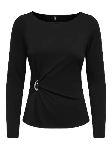 Resim Only Onlelena L/S Boatneck Metal Top Jrs Noos Kadın T-shirt 15380314