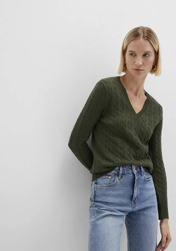 Resim Mavi V Yaka Kadın Kazak M1710340-71551