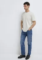 Resim Mavi Regular Erkek  T-shirt M0612732-70142