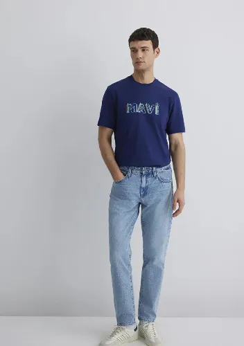 Resim Mavi Erkek T-shirt M0612587-70496