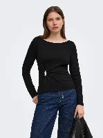 Resim Only Onlelena L/S Boatneck Metal Top Jrs Noos Kadın T-shirt 15380314