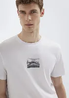 Resim Mavi Erkek T-shirt M0613364-620
