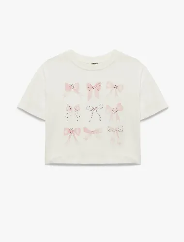 Resim Koton Kız Çocuk T-shirt 6SKG10459AK