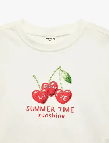 Resim Koton Kız Bebek T-shirt 6SMG10152AK