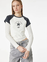 Resim Koton Kadın T-shirt 6SAL10067IK