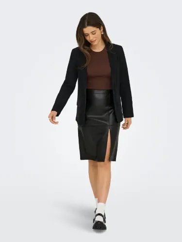 Resim Only Onlolıne Faux Leather Skırt Otw Noos Kadın Etek 15315998