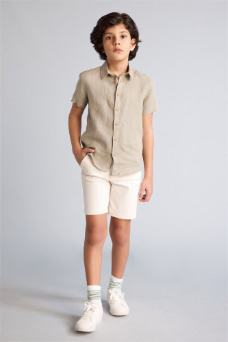 Resim Defacto Erkek Çocuk Kot&Kanvas Şort C2955A8/ER37