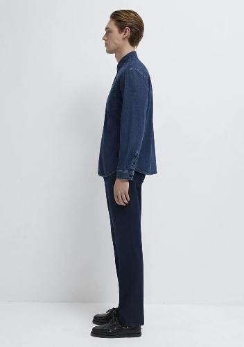 Resim Mavi Eric Erkek Jean Gömlek M0211504-91348